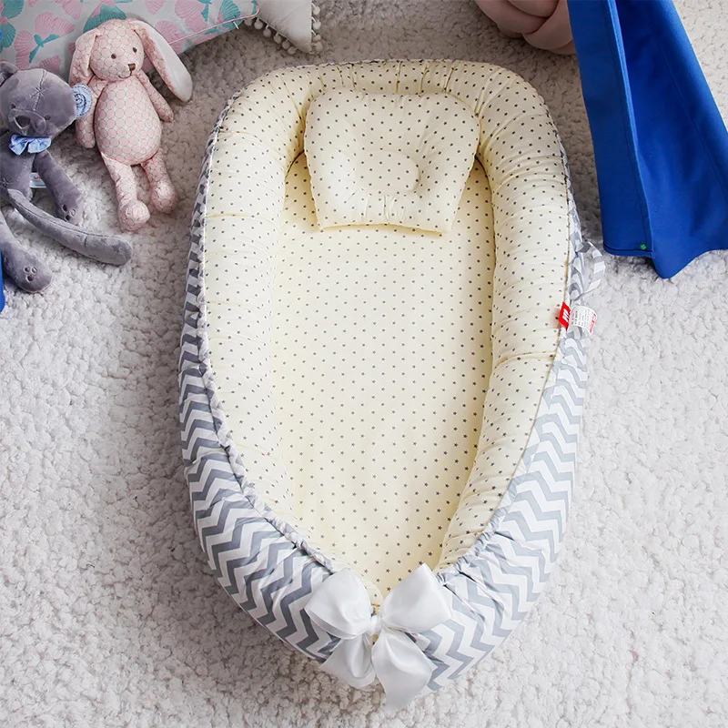 Baby Nest Bumper Sleeping Bed Portable Baby Crib Infant Cradle Cot Newborn Nursery Bassinet Travel Folding