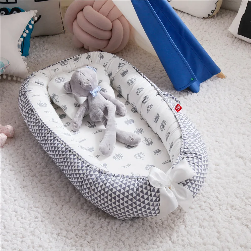 Baby Nest Bumper Sleeping Bed Portable Baby Crib Infant Cradle Cot Newborn Nursery Bassinet Travel Folding