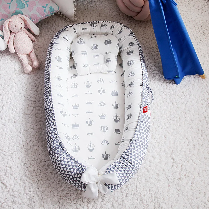 Baby Nest Bumper Sleeping Bed Portable Baby Crib Infant Cradle Cot Newborn Nursery Bassinet Travel Folding