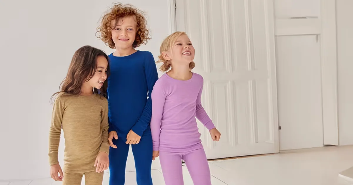 Kids Merino Wool Thermal Underwear Set Quick Dry Long Johns Pajamas Shirt And Pants Sports Clothes for Boys And Girls
