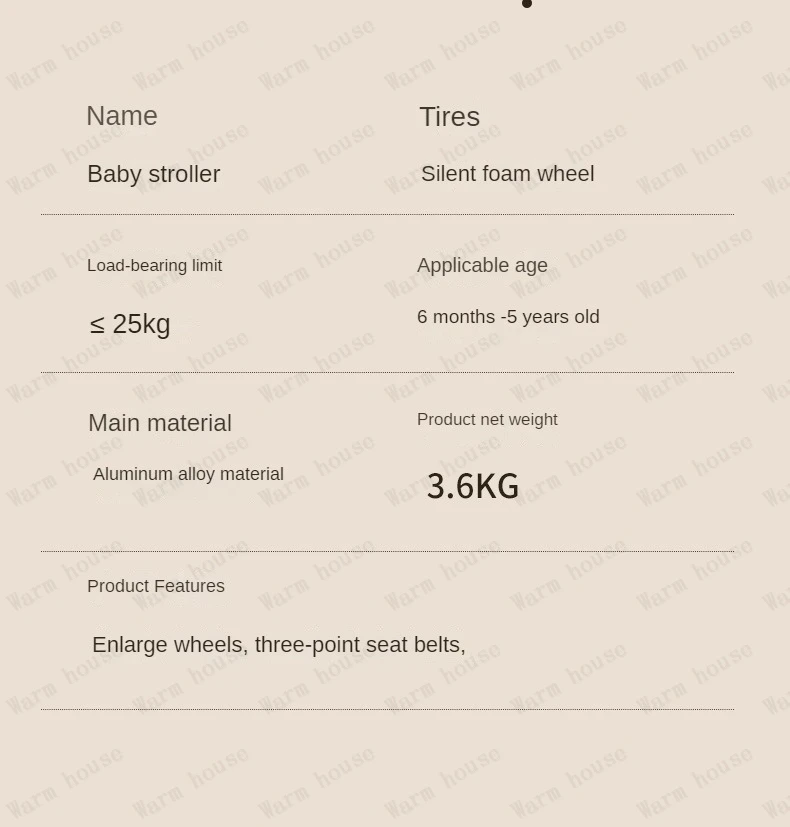 High Landscape Stroller Light Travel Trolley Light and Foldable Portable Travel Baby Stroller Four Wheel Trolley Cart