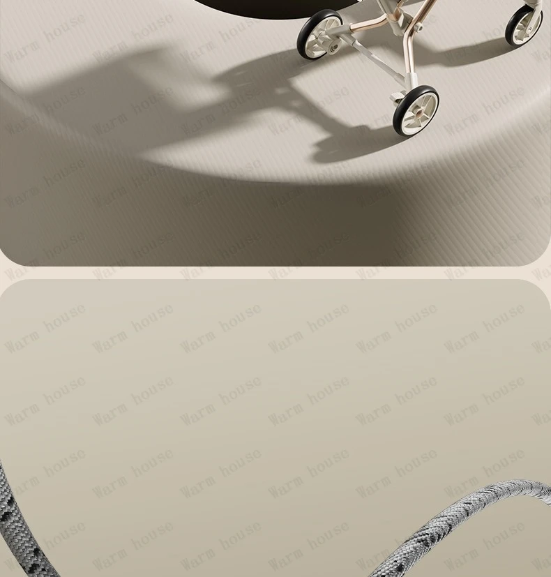 High Landscape Stroller Light Travel Trolley Light and Foldable Portable Travel Baby Stroller Four Wheel Trolley Cart
