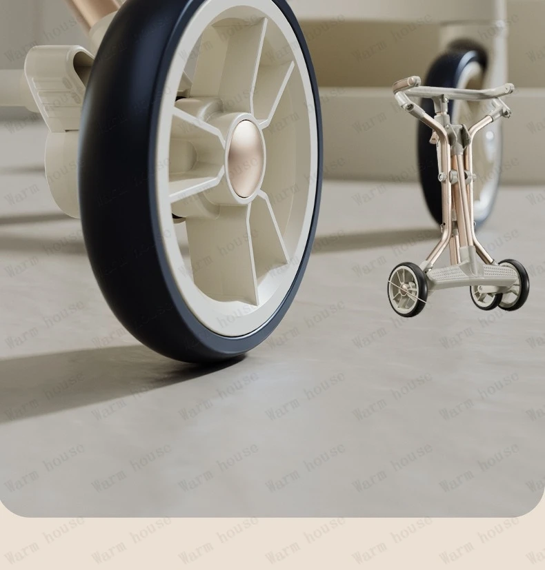 High Landscape Stroller Light Travel Trolley Light and Foldable Portable Travel Baby Stroller Four Wheel Trolley Cart