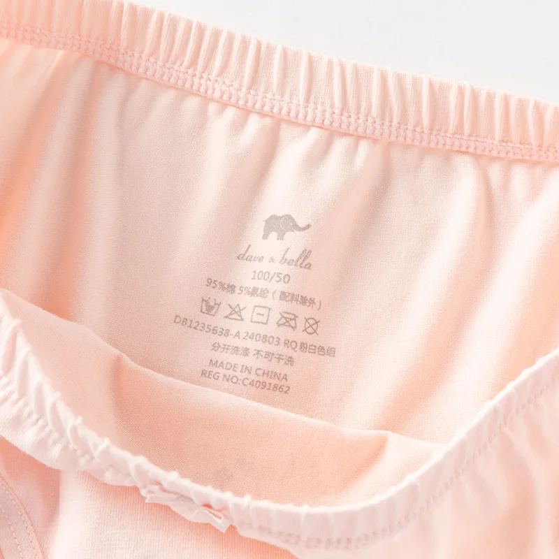 Dave Bella Kids  24M-13Y Baby Girls Fashion Cotton Casual Sweet Cute Kids Print Panties Comfortable DB1235638-A