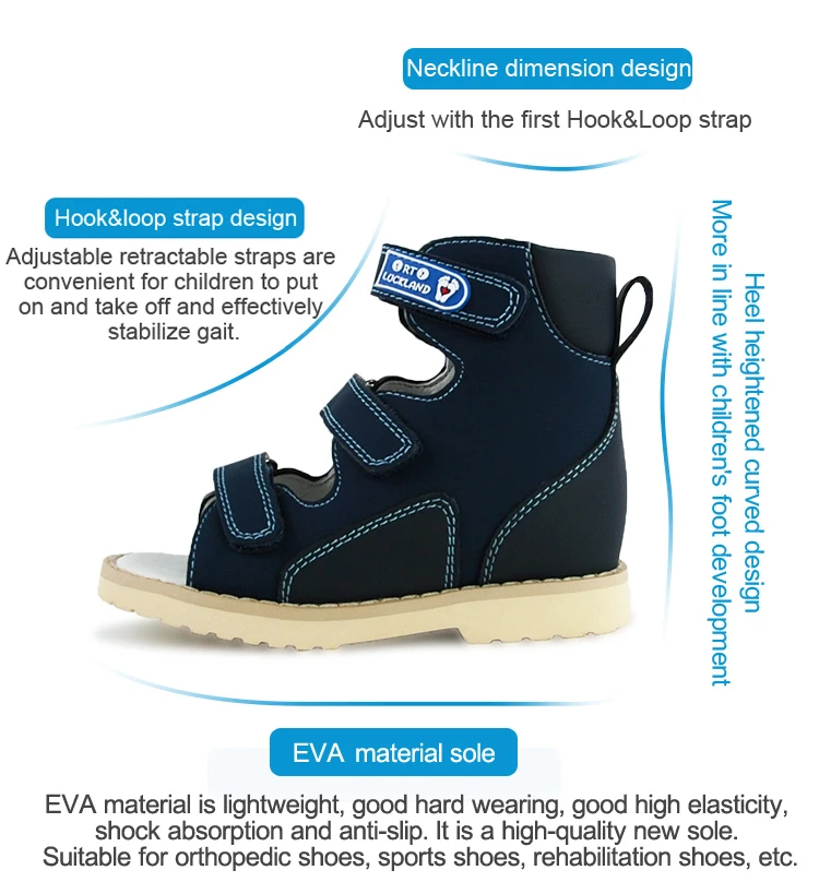 Children Sandals Kids Boys Orthopedic Arch Support Shoes Summer Girls Toddler Leather Flatfeet Footwear 2To 12Years Age