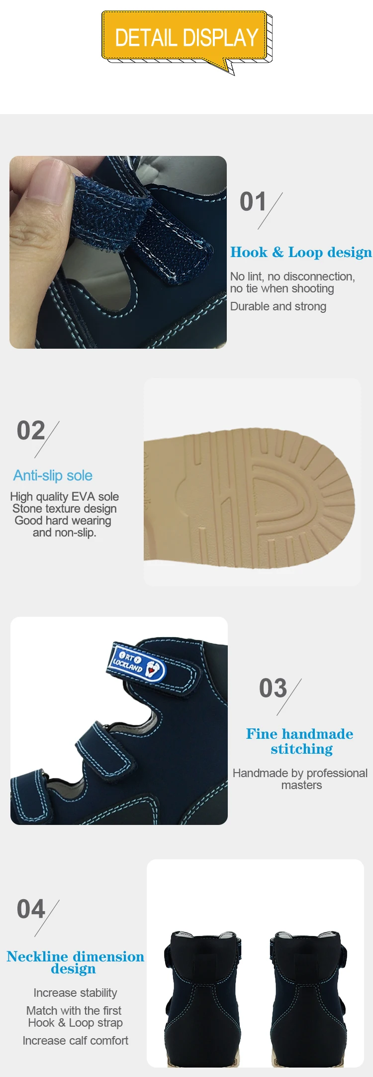 Children Sandals Kids Boys Orthopedic Arch Support Shoes Summer Girls Toddler Leather Flatfeet Footwear 2To 12Years Age