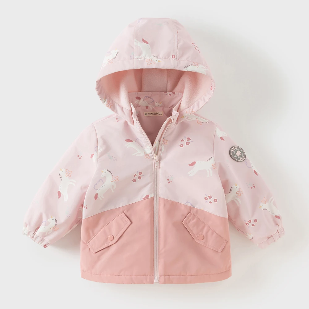 Dave Bella Children Girls Baby Tops Outerwear Autumn Winter Fashion Casual Sweet Cute Children's Overcoat Outdoor Warm DB3253553