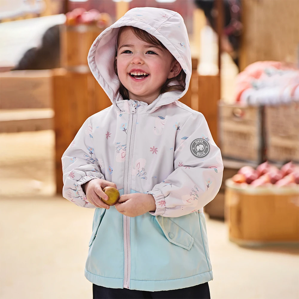 Dave Bella Children Girls Baby Tops Outerwear Autumn Winter Fashion Casual Sweet Cute Children's Overcoat Outdoor Warm DB3253553