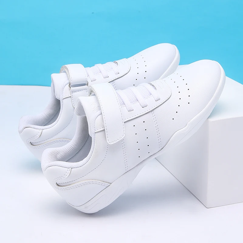 BAXINIER Youth Cheerleading Shoes Girls White Dance Shoes Women Sneakers Training Tennis Kids Competitive Aerobics Shoes
