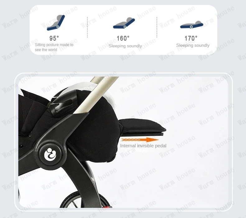 4-in-1 baby two-way stroller Multifunctional newborn baby stroller 3in1 Foldable Basket type seat