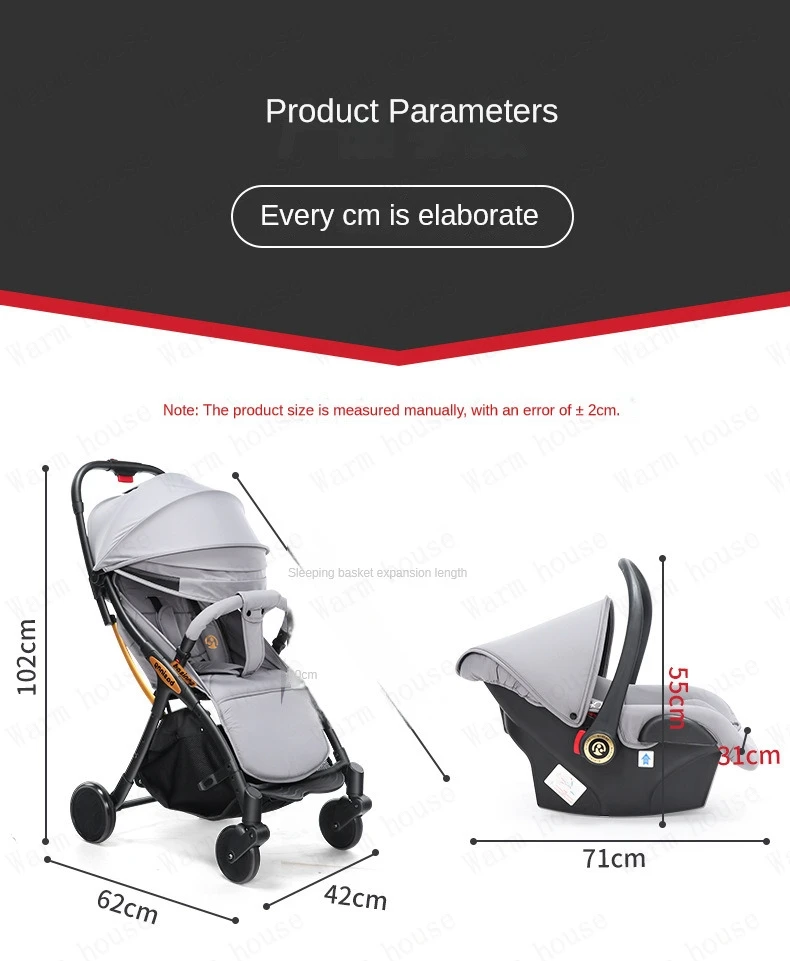 Twins Baby stroller with car seats 0-3 years lightweight baby stroller 3in1 four wheels Shock absorption folding for Two babies