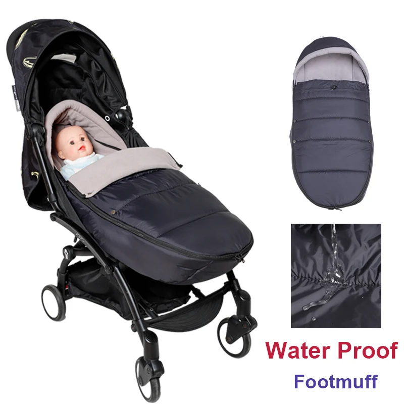 Stroller Footmuff Universal Fit for 95% Strollers Winter Warm Socks Waterproof Cotton Sleeping Sack Baby Stroller Accessories