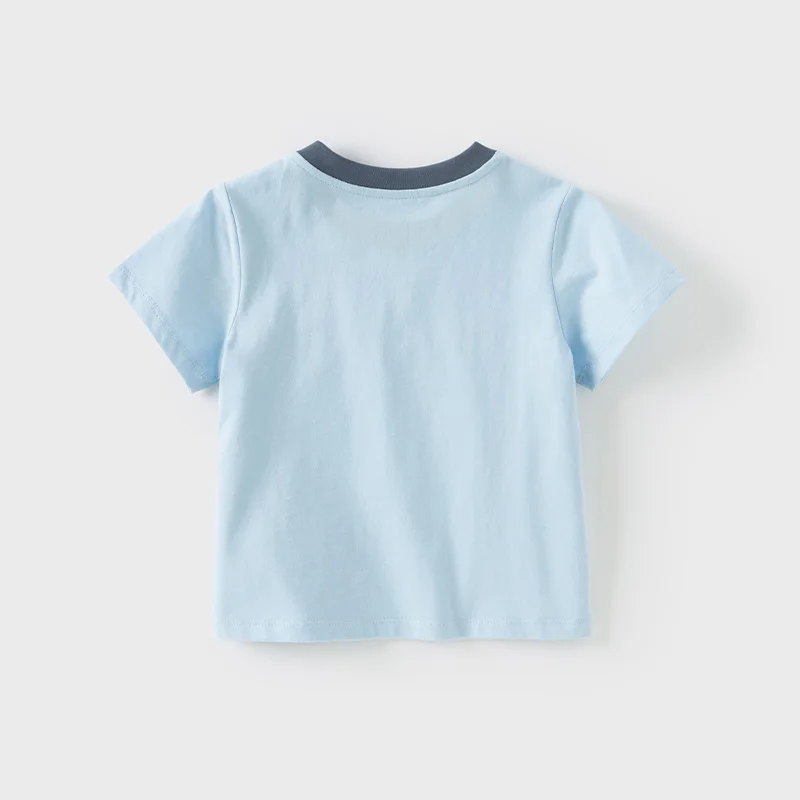 Dave Bella Boys Summer T-shirt Casual Short Sleeve Tops Children Cartoon Printed Cotton T-shirt Casual Kids Clothes DB2250239