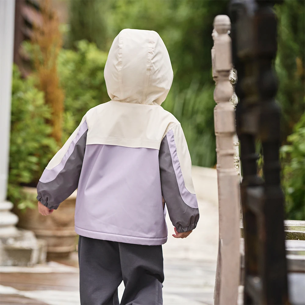 Dave Bella Boys Gilrs Spring Autumn Jacket Coat for Children Waterproof Outdoor Hoodie Kids Outerwear Clothing Coat DB3241555-A