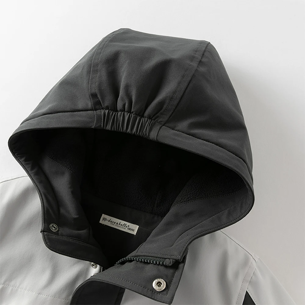 Dave Bella Boys Gilrs Spring Autumn Jacket Coat for Children Waterproof Outdoor Hoodie Kids Outerwear Clothing Coat DB3241555-A