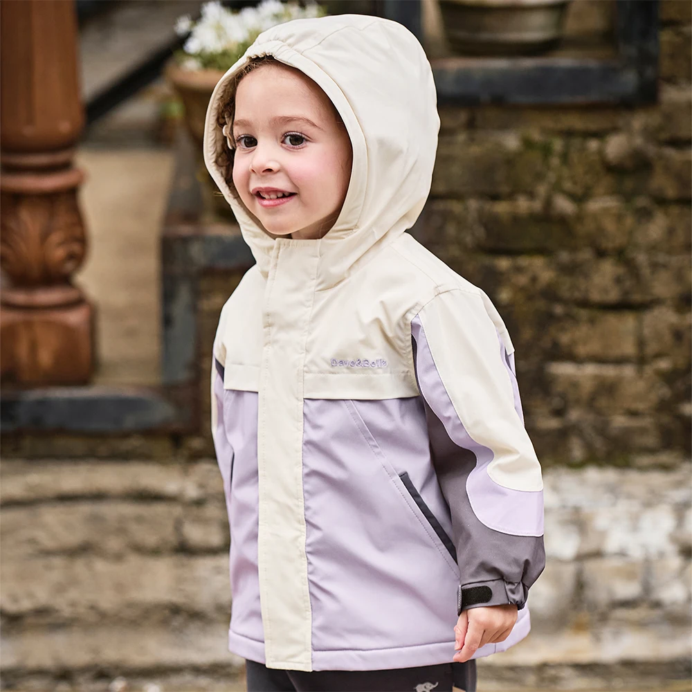 Dave Bella Boys Gilrs Spring Autumn Jacket Coat for Children Waterproof Outdoor Hoodie Kids Outerwear Clothing Coat DB3241555-A