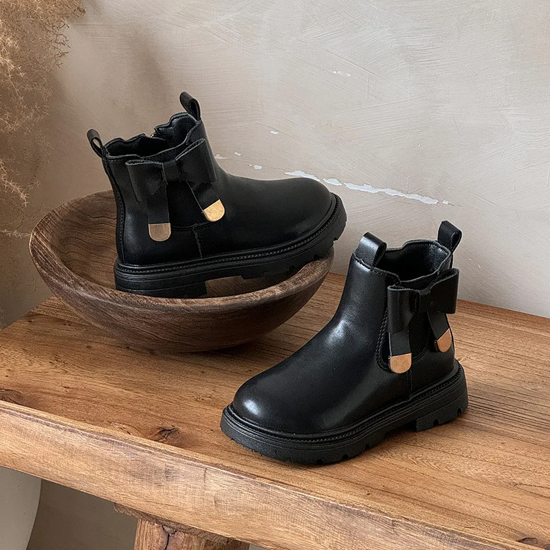 Children Casual Boots for Girls 2025 Autumn Winter New Fashion Korean Style Soft Bottom Anti-slippery Versatile Princess Shoes