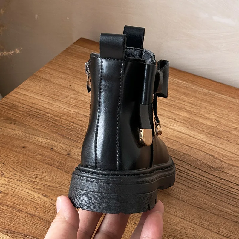 Children Casual Boots for Girls 2025 Autumn Winter New Fashion Korean Style Soft Bottom Anti-slippery Versatile Princess Shoes