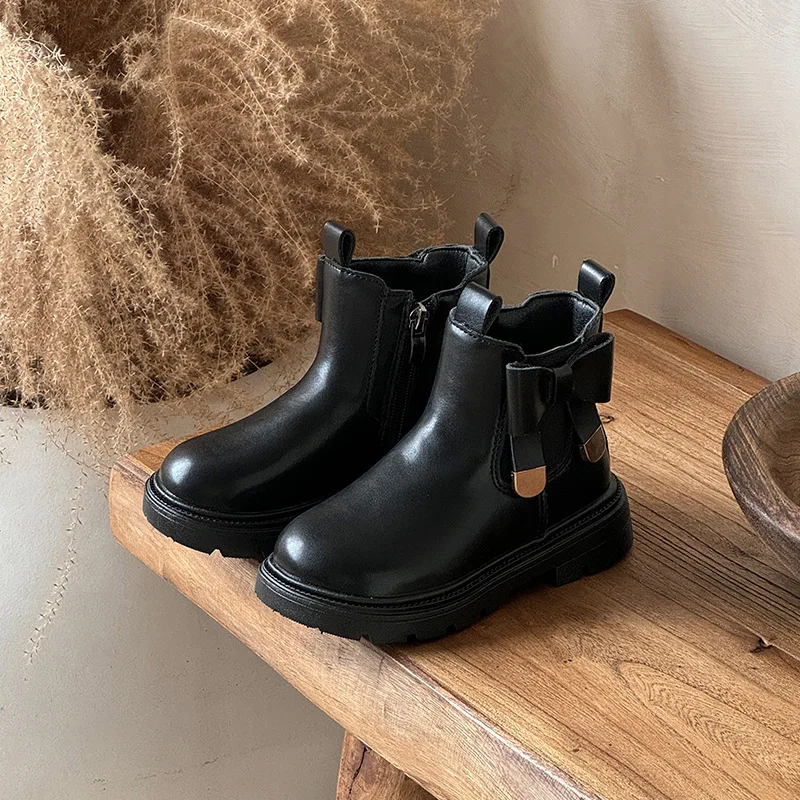 Children Casual Boots for Girls 2025 Autumn Winter New Fashion Korean Style Soft Bottom Anti-slippery Versatile Princess Shoes