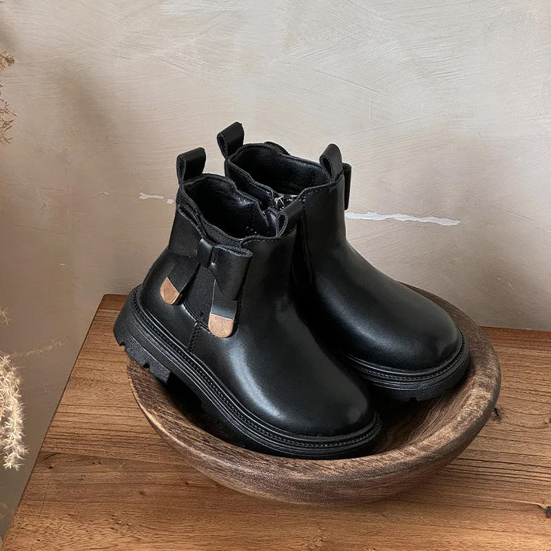 Children Casual Boots for Girls 2025 Autumn Winter New Fashion Korean Style Soft Bottom Anti-slippery Versatile Princess Shoes