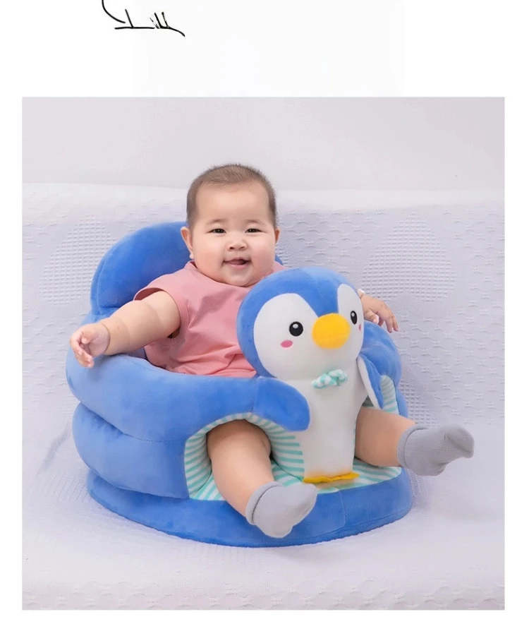 Sponge Fill Children's Cartoon Animal Learning Seat Baby Sofa Support Seat Cover Plush Chair Feeding Portable Seat Soft Cushion