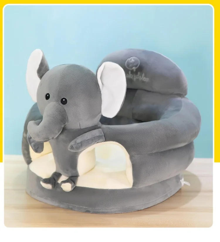Sponge Fill Children's Cartoon Animal Learning Seat Baby Sofa Support Seat Cover Plush Chair Feeding Portable Seat Soft Cushion