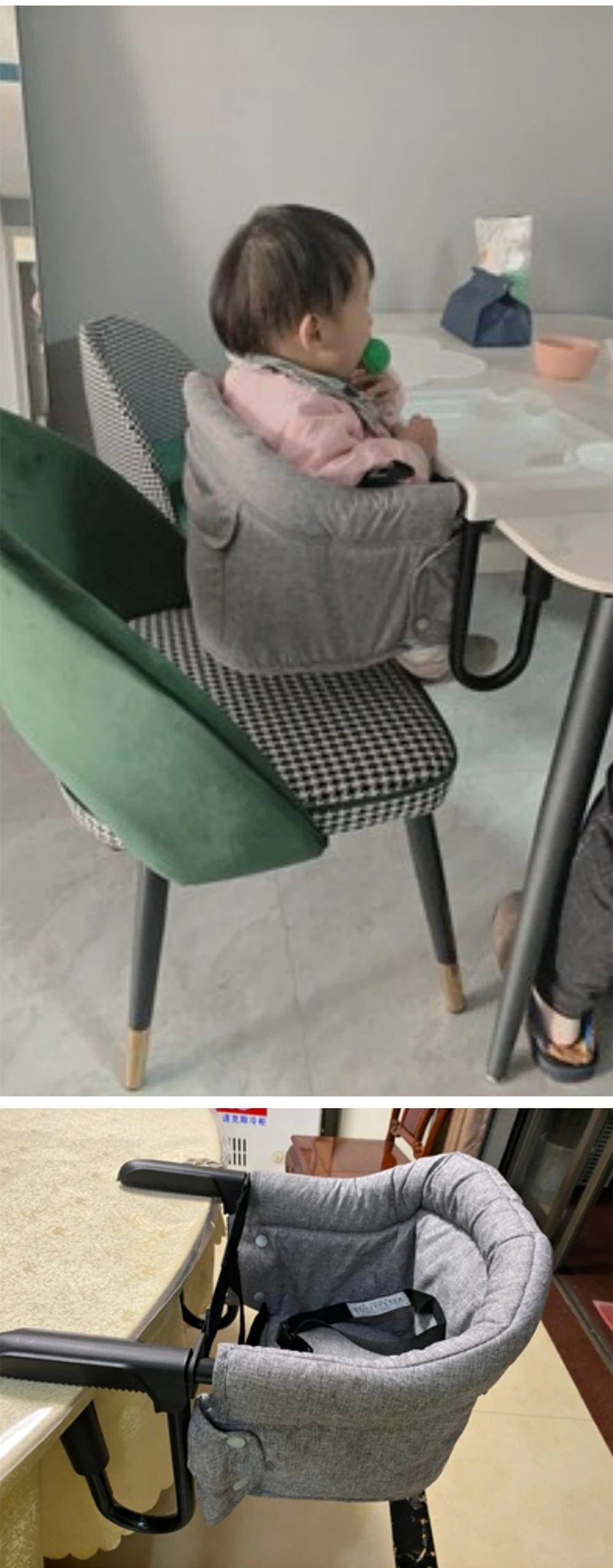 PANGDUBE Foldable Baby High Chair Portable Feeding Chair Booster Seat with Safety Belt Toddler Dining Chair for Infant Travel