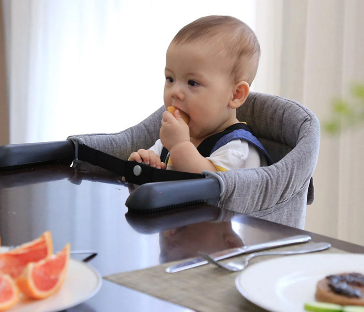 PANGDUBE Foldable Baby High Chair Portable Feeding Chair Booster Seat with Safety Belt Toddler Dining Chair for Infant Travel