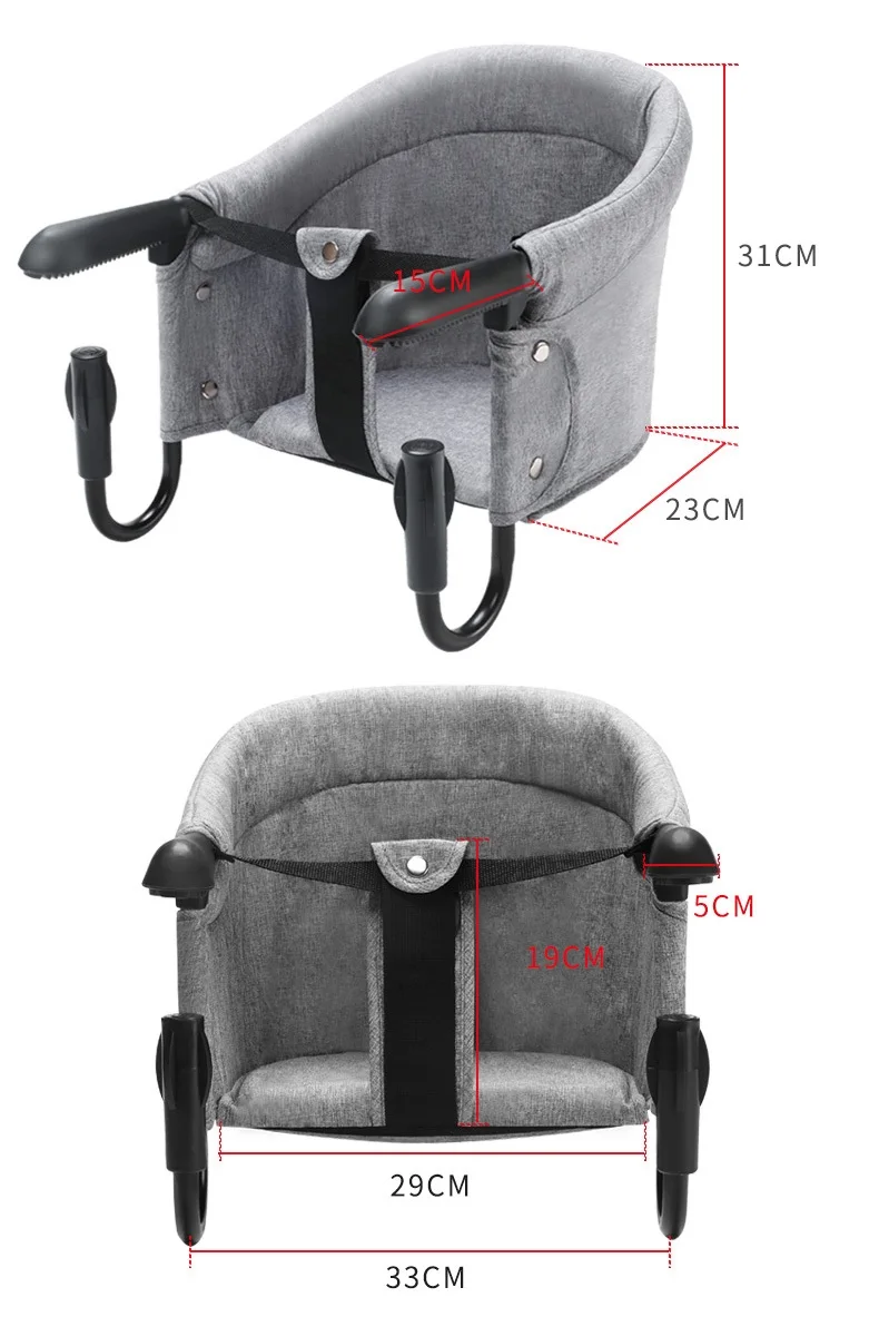 PANGDUBE Foldable Baby High Chair Portable Feeding Chair Booster Seat with Safety Belt Toddler Dining Chair for Infant Travel