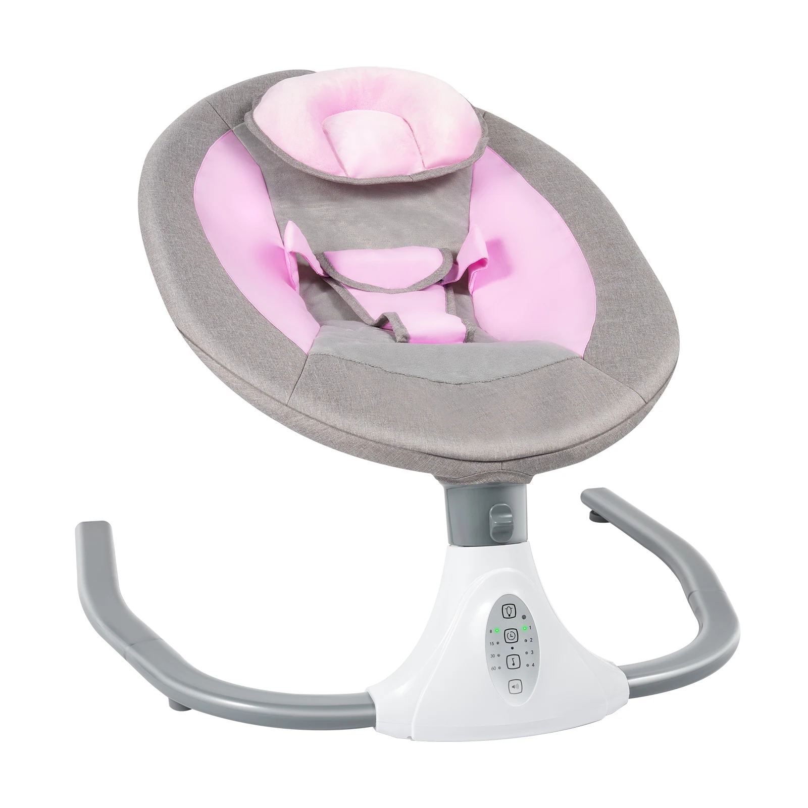 Electric Bluetooth Baby Cradle Baby Auto Swing Chair with Remote Control for 0-18 Months, Swing Amplitudes /Timing Adjustable