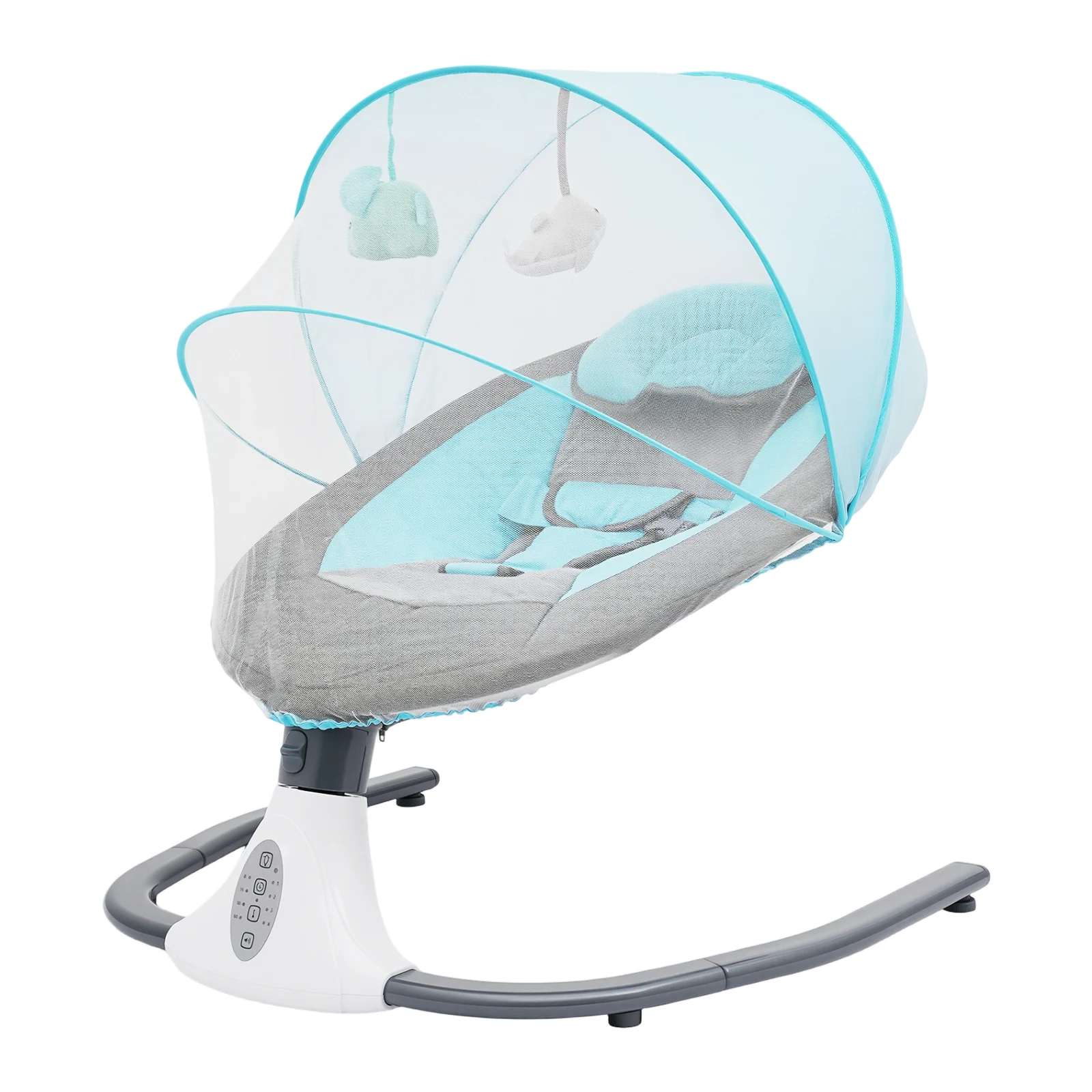 Electric Bluetooth Baby Cradle Baby Auto Swing Chair with Remote Control for 0-18 Months, Swing Amplitudes /Timing Adjustable