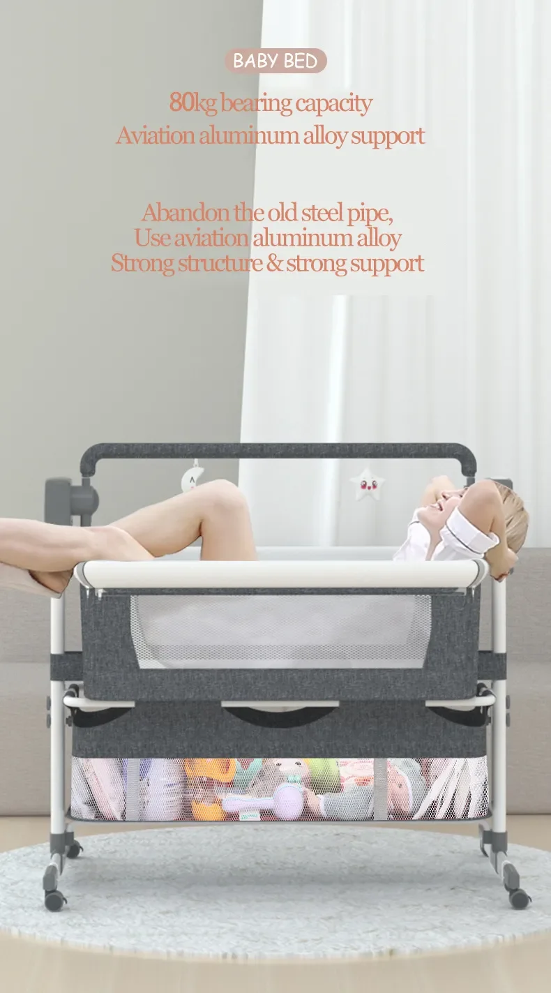 Electric Baby Crib Bassinet Cradle Bluetooth Music Timer with Automatic Swing Remote Control Foldable Design Breathable Mesh Sides Soft Mattress Stable Frame Safe Sleeping Bed for Newborn Infant Home Use and Travel Comfort Baby Cots for Newborns
