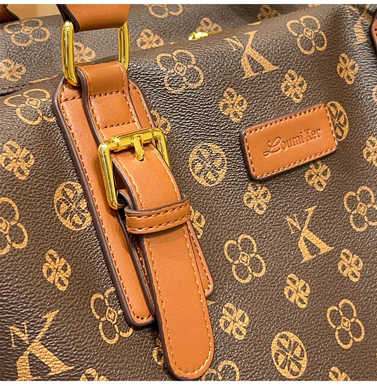 Trendy Paris Fashion Diaper Bag For Women Elegant Leather Crossbody Handbag Designer Minimalist Retro Messenger Purse And Tote