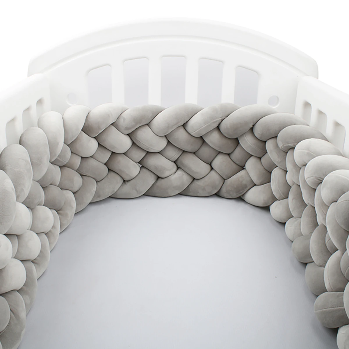 200cm Braided Baby Crib Bumper Pad Soft Breathable Toddler Bed Rail Protector Nursery Decor Newborn Baby Shower Gifts