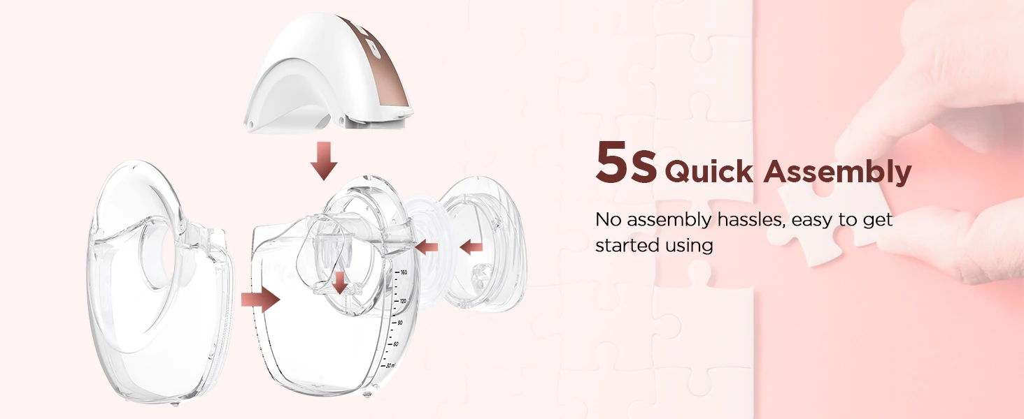 Electric Breast Pump 3 modes & 12 levels Hands-Free Breastpump, Pain-Free, BPA-Free Milk Collector with 17/19/21/24 mm Flange