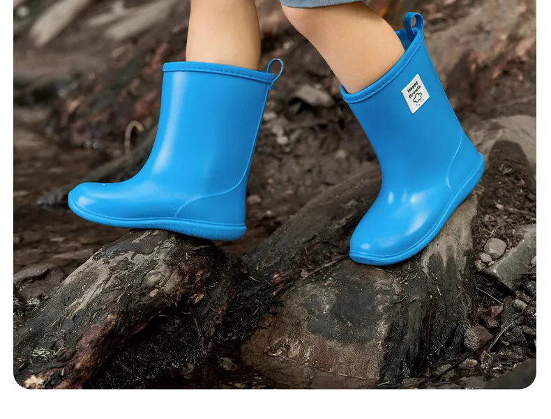 2026 New Kids Anti Slip Rain Boots Soft Waterproof Rubber Shoes Comfortable Wear Resistant Casual Water Boots For Boys Girls