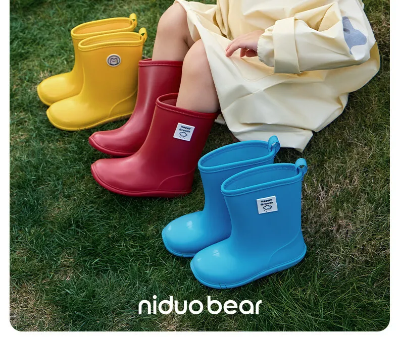 2026 New Kids Anti Slip Rain Boots Soft Waterproof Rubber Shoes Comfortable Wear Resistant Casual Water Boots For Boys Girls