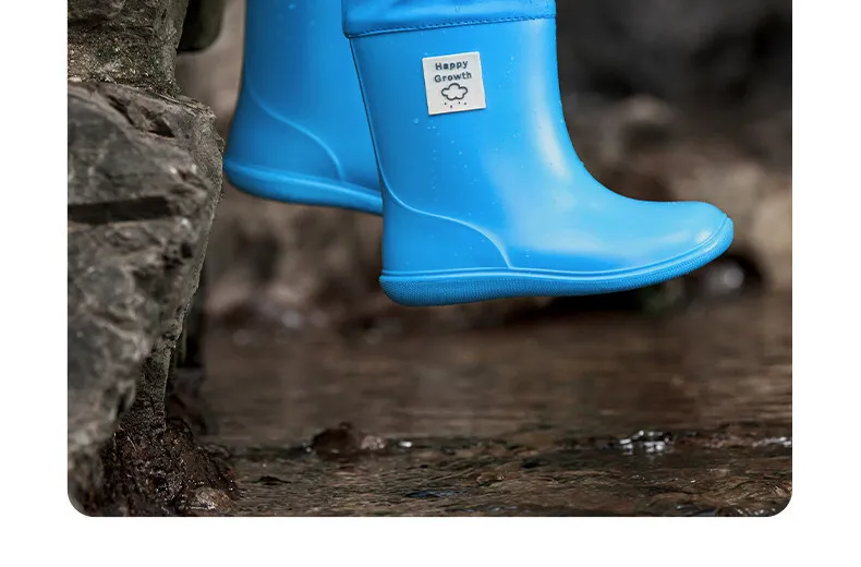 2026 New Kids Anti Slip Rain Boots Soft Waterproof Rubber Shoes Comfortable Wear Resistant Casual Water Boots For Boys Girls