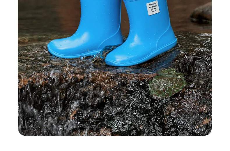 2026 New Kids Anti Slip Rain Boots Soft Waterproof Rubber Shoes Comfortable Wear Resistant Casual Water Boots For Boys Girls