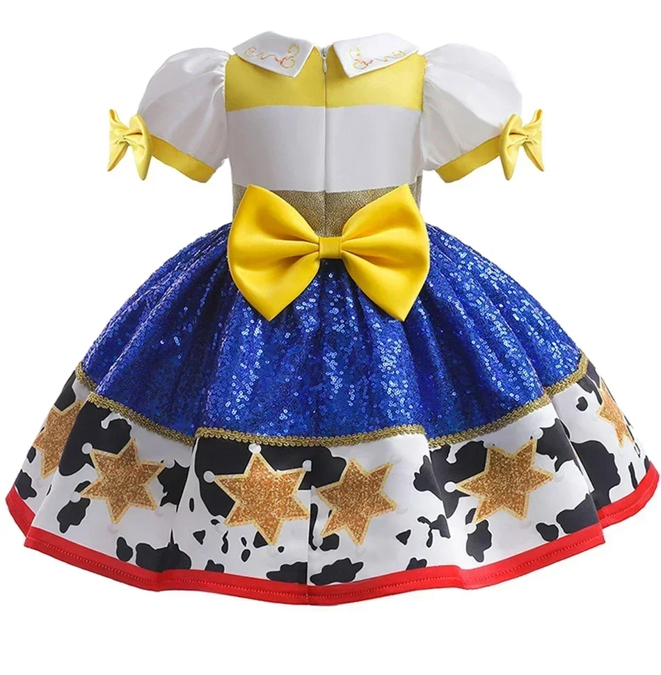 Kids Girls Cosplay Costume for Western Cowgirl Dress for Halloween Birthday Theme Party Outfit Cowboy Hat Scarf Sets