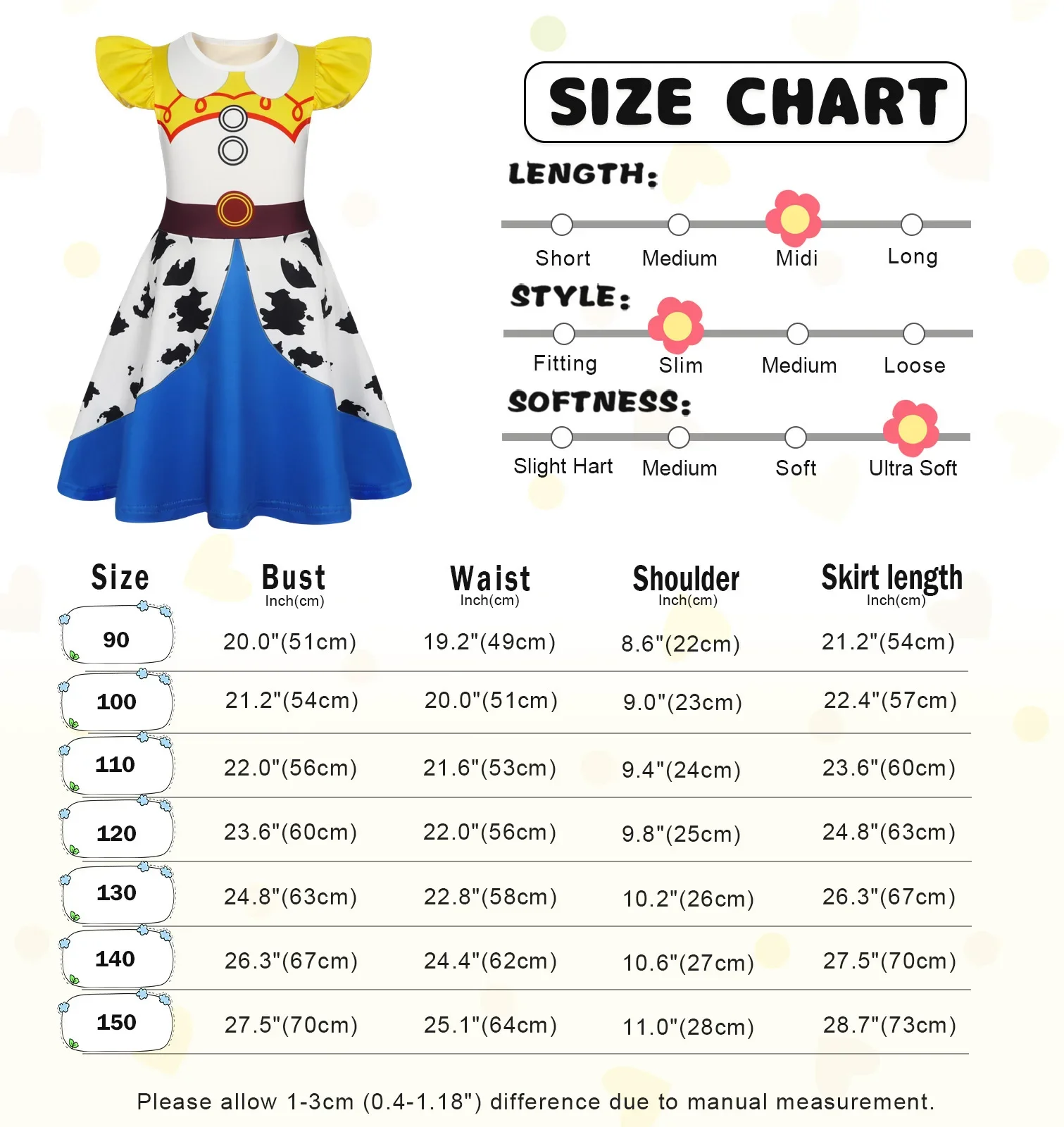 Kids Girls Cosplay Costume for Western Cowgirl Dress for Halloween Birthday Theme Party Outfit Cowboy Hat Scarf Sets