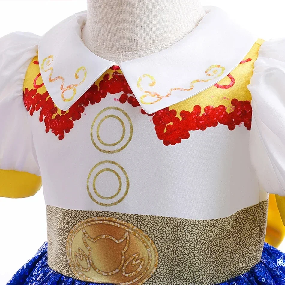 Kids Girls Cosplay Costume for Western Cowgirl Dress for Halloween Birthday Theme Party Outfit Cowboy Hat Scarf Sets