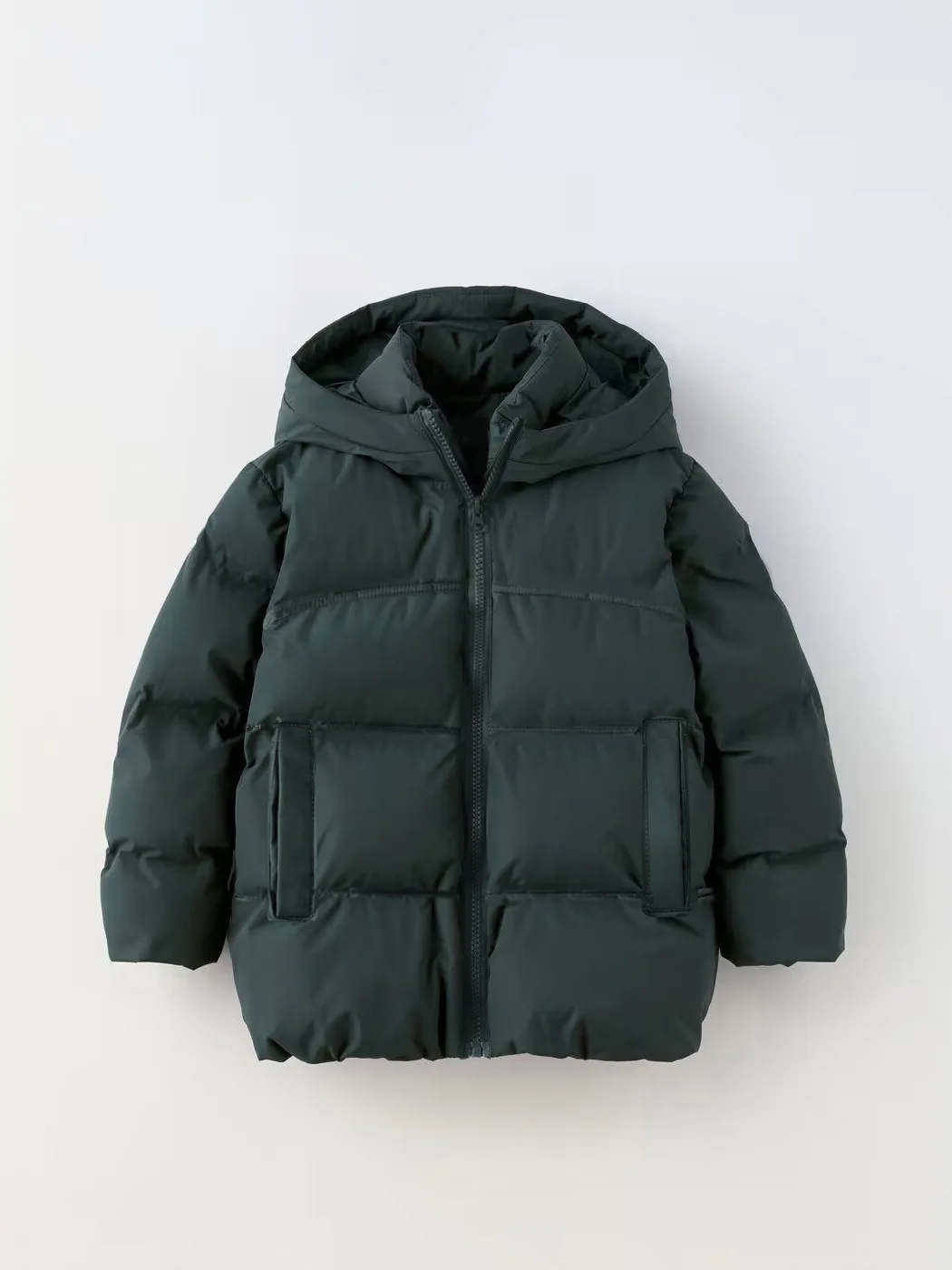 Children's down cotton jacket, boys' thick coat, girls' medium to long cotton jacket, baby's winter clothing, hooded bread jacke