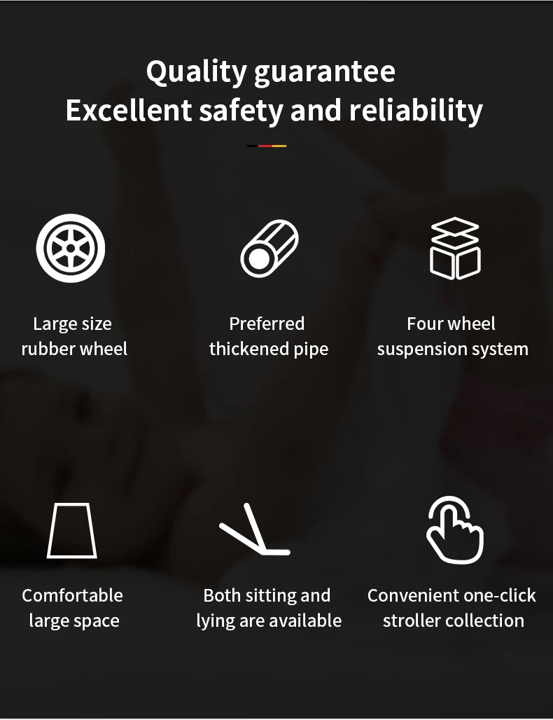 3 In 1 Premium Baby Stroller Set, Soft Sweat-Proof Ventilated Seat Mat, One Step Fast Fold Space Saving Construction, Extra Large Under-Seat Storage Basket, Heavy Duty Shock Absorbing Wheels, High View Infant Pushchair