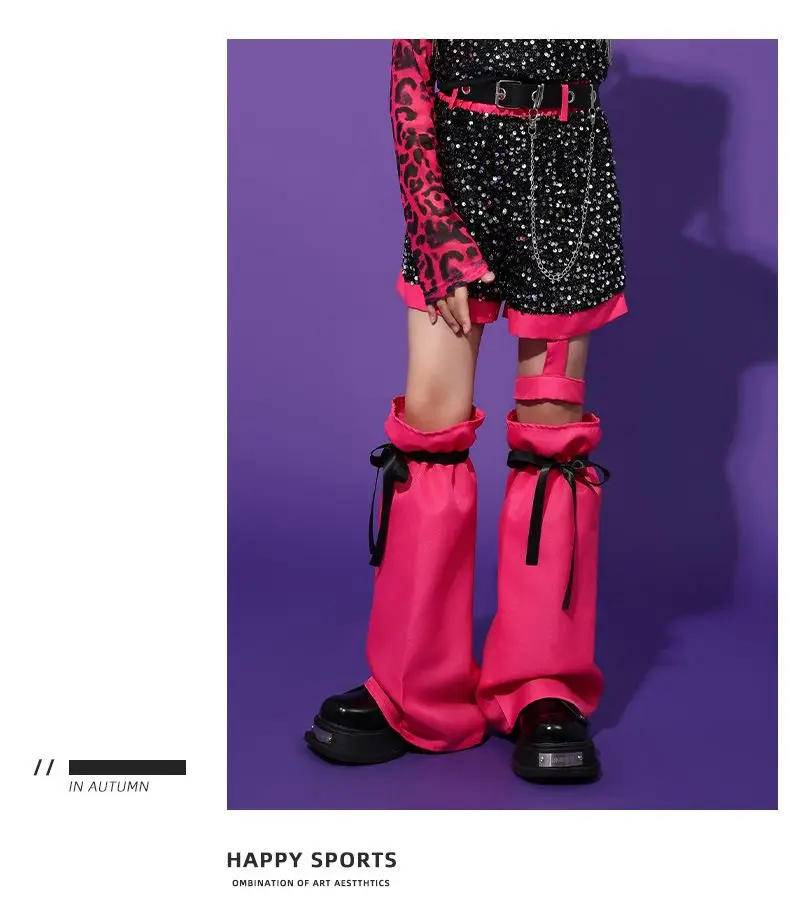 K-pop Y2K Jazz Street Dance Costume Girls Kids Stage Performance Modeling Runway Clothes Tide Shiny Cool Clothes for Children