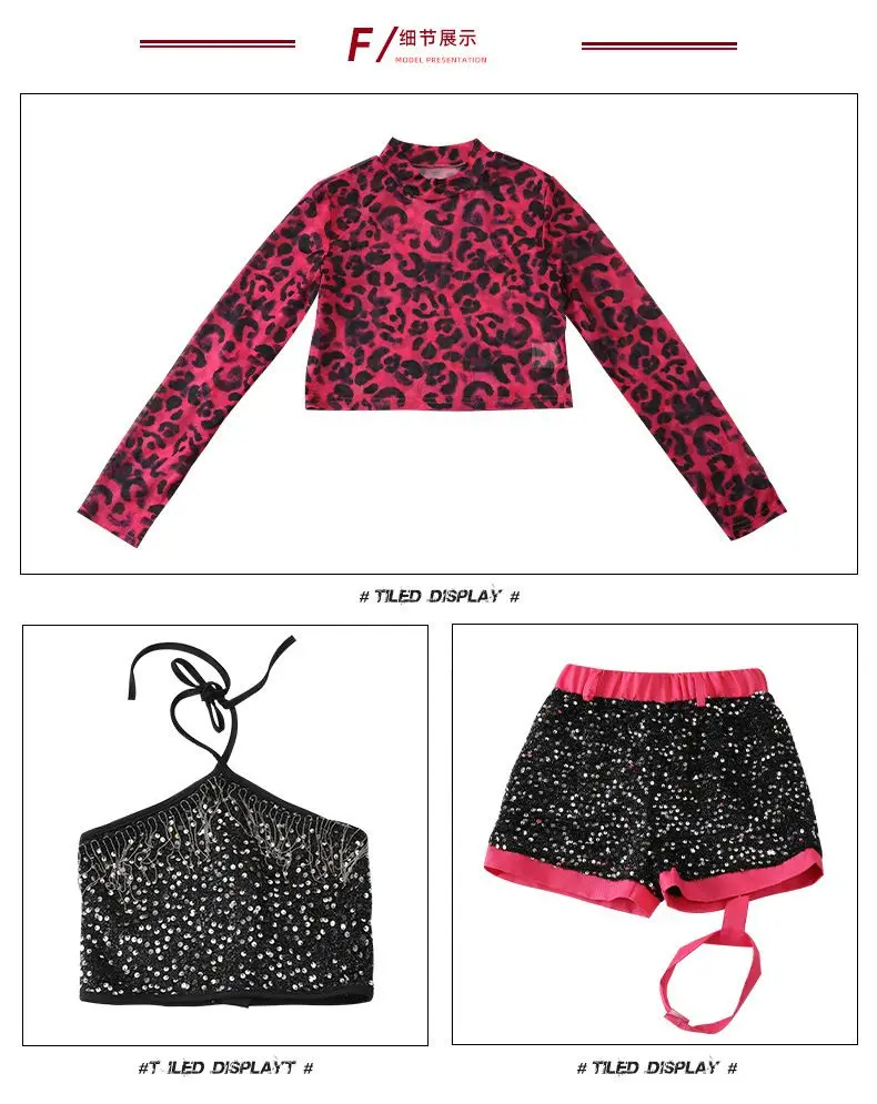 K-pop Y2K Jazz Street Dance Costume Girls Kids Stage Performance Modeling Runway Clothes Tide Shiny Cool Clothes for Children