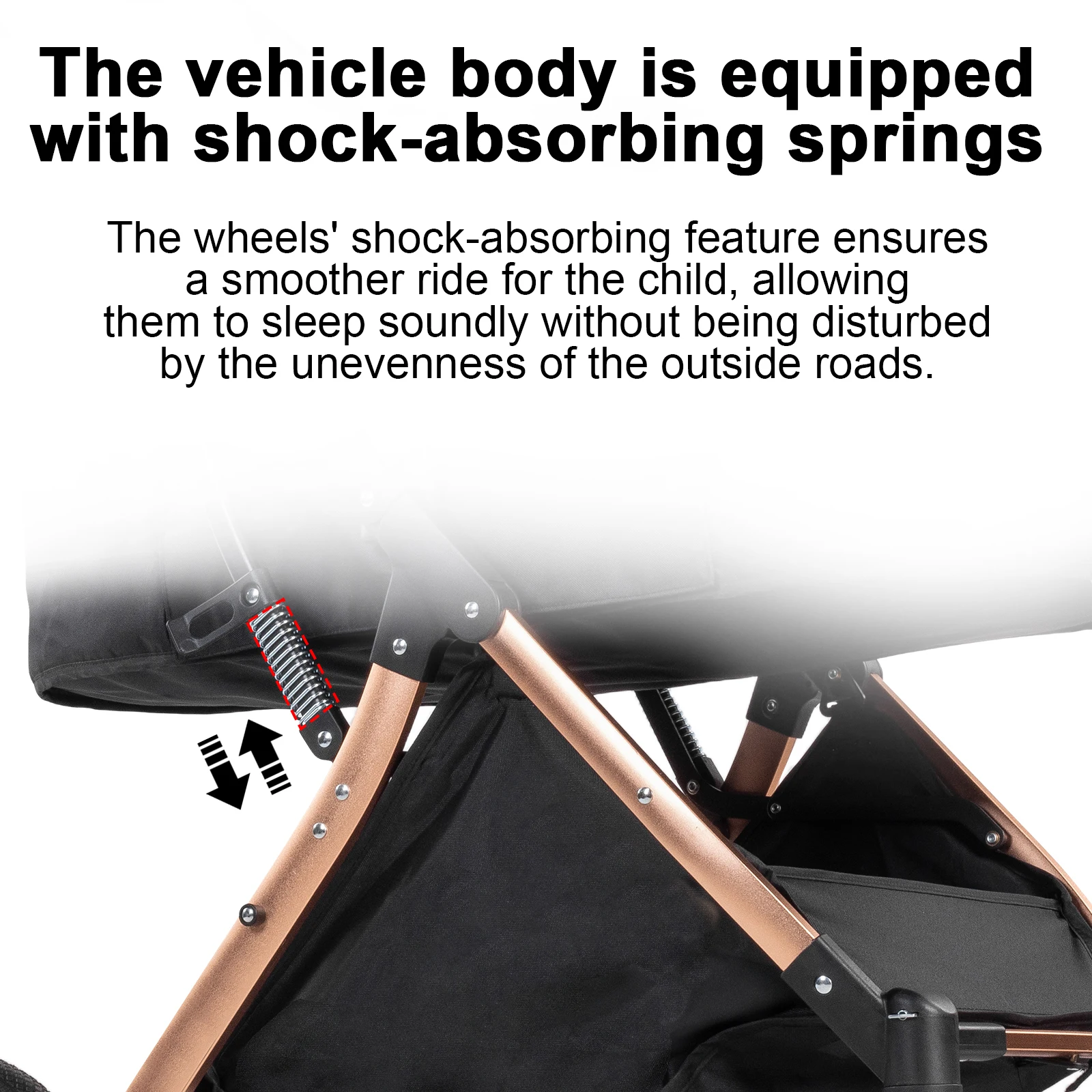 3 in 1 Travel System with Aluminum Frame Adjustable Sunshade and Five Point Harness Convertible Baby Stroller Newborn Baby Pram for Birth to Toddler with Foldable Shock Absorbing Wheels for Daily Walks Shopping and Family Trips