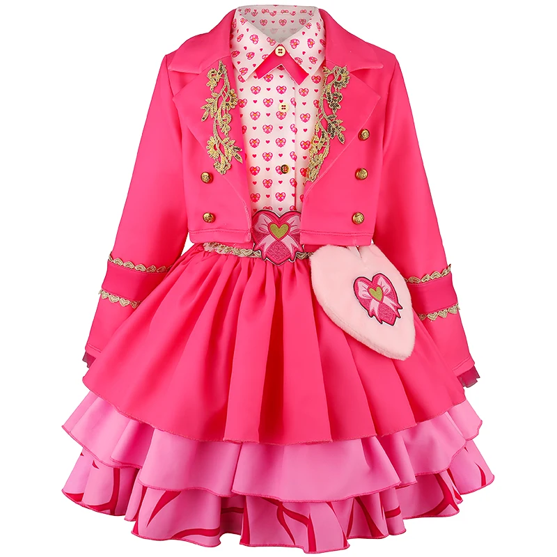 Children's Halloween Cosplay Sets Two-piece Dress+ jacket 2Pcs Set Movie Costumes for Girls Party Rise Red Princess Outfit