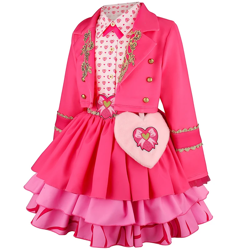 Children's Halloween Cosplay Sets Two-piece Dress+ jacket 2Pcs Set Movie Costumes for Girls Party Rise Red Princess Outfit