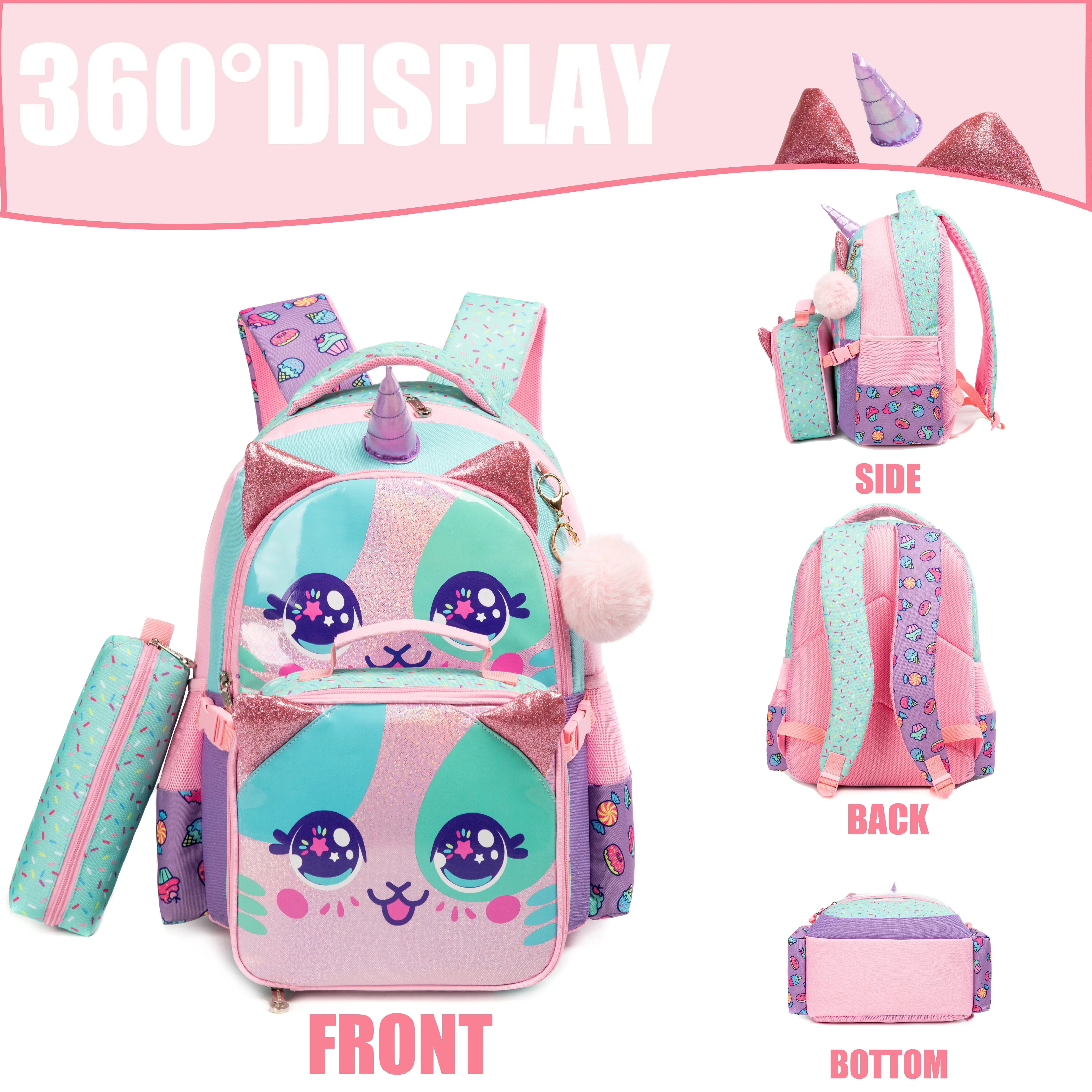 School Backpack for Boys Kids Backpack for Boys Primary School Daypack Elementary Students Kids Schoolbag with Lunch Bag